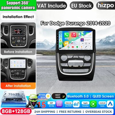 HIZPO Pour Dodge Durango 2014 - 2020 Autoradio Navigation GPS Lecteur Multimédia Android Auto Stéréo Bluetooth 5G Wifi Sans DVD 2din Systèmes Intelligents Écran Tactile IPS Lecteur Vidéo Stéréo 2Din Unité - Publicité HIZPO Pour Dodge Durango 2014 - 2020 Autoradio Navigation GPS Lecteur Multimédia Android Auto Stéréo Bluetooth 5G Wifi Sans DVD 2din Systèmes Intelligents Écran Tactile IPS Lecteur Vidéo Stéréo 2Din Unité - Publicité