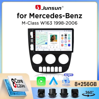 Autoradio Junsun sans fil CarPlay Android Auto pour Mercedes-Benz Classe M (W163) 1997-2005 avec ventilateur de refroidissement intégré, navigation GPS Android, lecteur multimédia, WiFi, DSP, RDS, BT, - Publicité Autoradio Junsun sans fil CarPlay Android Auto pour Mercedes-Benz Classe M (W163) 1997-2005 avec ventilateur de refroidissement intégré, navigation GPS Android, lecteur multimédia, WiFi, DSP, RDS, BT, - Publicité