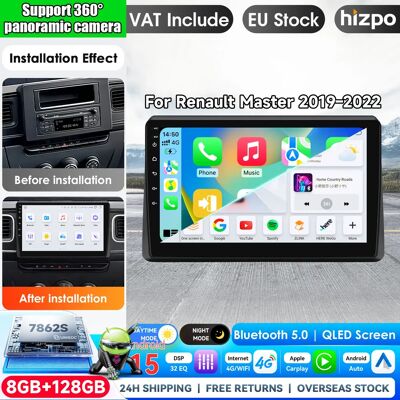 Autoradio Hizpo 10,1 pouces pour RENAULT MASTER 2019 - 2022, Carplay sans fil, lecteur vidéo multimédia Android, autoradio 2 DIN, GPS stéréo, systèmes intelligents, écran tactile IPS, navigation BT - Publicité Autoradio Hizpo 10,1 pouces pour RENAULT MASTER 2019 - 2022, Carplay sans fil, lecteur vidéo multimédia Android, autoradio 2 DIN, GPS stéréo, systèmes intelligents, écran tactile IPS, navigation BT - Publicité