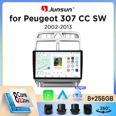 Autoradio Junsun sans fil CarPlay Android Auto pour Peugeot 307 (Hatchback/SW/CC) 2001-2008 avec ventilateur de refroidissement intégré, navigation GPS Android, lecteur multimédia, WiFi, DSP, RDS, BT, - Publicité Autoradio Junsun sans fil CarPlay Android Auto pour Peugeot 307 (Hatchback/SW/CC) 2001-2008 avec ventilateur de refroidissement intégré, navigation GPS Android, lecteur multimédia, WiFi, DSP, RDS, BT, - Publicité