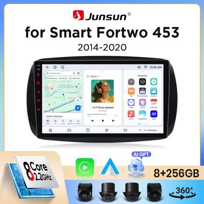 Autoradio Junsun sans fil CarPlay Android Auto pour Smart Fortwo (C453) / Forfour (W453) 2014-2021 avec ventilateur de refroidissement intégré, navigation GPS Android, lecteur multimédia, WiFi, DSP, - Publicité Autoradio Junsun sans fil CarPlay Android Auto pour Smart Fortwo (C453) / Forfour (W453) 2014-2021 avec ventilateur de refroidissement intégré, navigation GPS Android, lecteur multimédia, WiFi, DSP, - Publicité