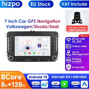 HIZPO GPS Android 14 Auto Radio pour Volkswagen VW Passat