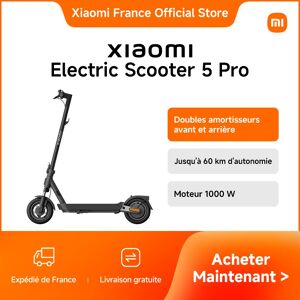 【Xiaomi】Scooter électrique Xiaomi 5 Pro Double choc avant et arrière, portée jusqu'à 60 km, moteur 1000 W - Publicité 【Xiaomi】Scooter électrique Xiaomi 5 Pro Double choc avant et arrière, portée jusqu'à 60 km, moteur 1000 W - Publicité