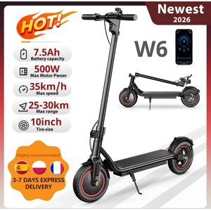 iScooter Trottinette électrique 10 pouces W6, moteur 500W, 36V 7.5Ah, autonomie 25-30km, pneus gonflables, vitesse 35km/h, frein à disque arrière, trottinette électrique avec application - Publicité iScooter Trottinette électrique 10 pouces W6, moteur 500W, 36V 7.5Ah, autonomie 25-30km, pneus gonflables, vitesse 35km/h, frein à disque arrière, trottinette électrique avec application - Publicité
