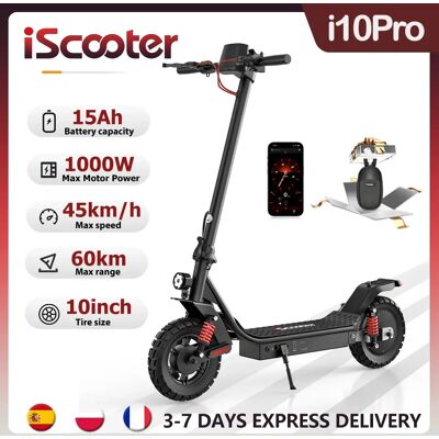 IScooter-Trottinette Électrique i10pro Pliable, 10 Pouces, 800W, 48V, 15Ah, Vitesse Maximale 45 km/h, Autonomie de 60km, avec Application - Publicité IScooter-Trottinette Électrique i10pro Pliable, 10 Pouces, 800W, 48V, 15Ah, Vitesse Maximale 45 km/h, Autonomie de 60km, avec Application - Publicité
