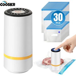 raugee Pompe de scellage sous vide, pompe à Air électrique, Machine de scellage automatique Rechargeable avec sacs de scellage sous vide réutilisables, sac d'emballage alimentaire