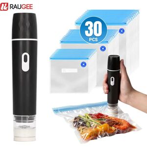 raugee Pompe à vide électrique rechargeable, machine de mise sous vide automatique avec sacs de mise sous vide réutilisables, sacs d'emballage alimentaire