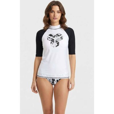 Arena Women's Rash Vest S/s Graphic White-black Taille: XS Bikinis Outlet Femme Blanche - Publicité Arena Women's Rash Vest S/s Graphic White-black Taille: XS Bikinis Outlet Femme Blanche - Publicité