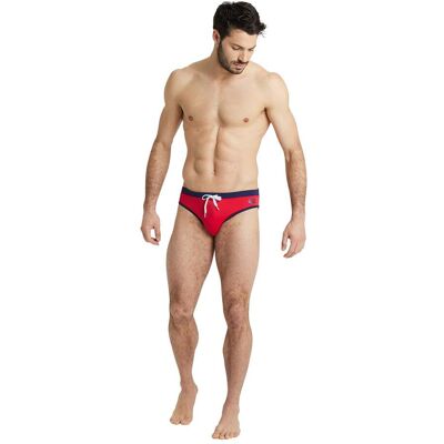 Arena M Fundamentals Borders Brief Red-navy Taille: 110 Slips de bain Outlet Homme Rouge - Publicité Arena M Fundamentals Borders Brief Red-navy Taille: 110 Slips de bain Outlet Homme Rouge - Publicité