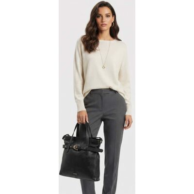 Coccinelle Large Leather Tote Bag In Black Taille: OS Cabas Outlet Femme Le Noir - Publicité Coccinelle Large Leather Tote Bag In Black Taille: OS Cabas Outlet Femme Le Noir - Publicité