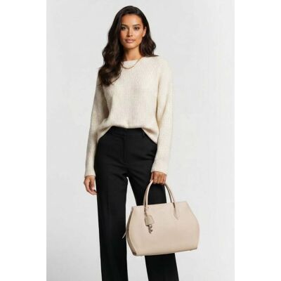 Coccinelle Leather Medium Satchel Bag In Cream Taille: OS Sacs à main Outlet Femme Blanche - Publicité Coccinelle Leather Medium Satchel Bag In Cream Taille: OS Sacs à main Outlet Femme Blanche - Publicité