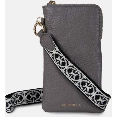 Coccinelle Mini Phone Case Bag In Grey Taille: OS Sacs en bandoulière Outlet Femme Gris - Publicité Coccinelle Mini Phone Case Bag In Grey Taille: OS Sacs en bandoulière Outlet Femme Gris - Publicité