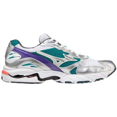 Mizuno Unisex Shoe S.l.wave Rider 10 White/silver/tealblue Taille: 45 Chaussures de training Outlet Unisex Blanche - Publicité Mizuno Unisex Shoe S.l.wave Rider 10 White/silver/tealblue Taille: 45 Chaussures de training Outlet Unisex Blanche - Publicité
