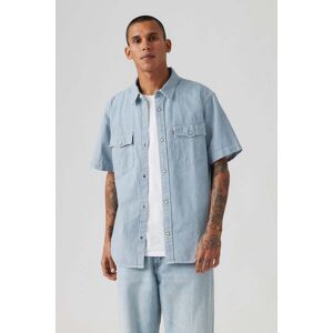 Levis Levi's Short Sleeve Relaxed Western Shirt Blue Taille: XL Casual chemises Outlet Homme Bleu - Publicité Levis Levi's Short Sleeve Relaxed Western Shirt Blue Taille: XL Casual chemises Outlet Homme Bleu - Publicité