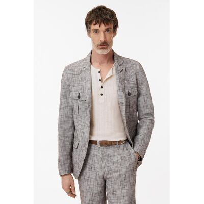 John Varvatos Notch Lapel Jacket With Front Panel And Hazelnut Taille: 58 Blazers Outlet Homme Blanche - Publicité John Varvatos Notch Lapel Jacket With Front Panel And Hazelnut Taille: 58 Blazers Outlet Homme Blanche - Publicité