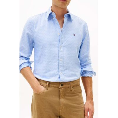 Tommy Hilfiger Oxford Dobby Regular Fit Shirt Shirt Blue/allover Taille: L Chemises d'affaires Outlet Homme Bleu - Publicité Tommy Hilfiger Oxford Dobby Regular Fit Shirt Shirt Blue/allover Taille: L Chemises d'affaires Outlet Homme Bleu - Publicité