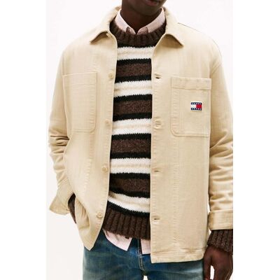Tommy Hilfiger Oversized Fit Herringbone Twill Overshirt Gulf Sand Taille: XXL Casual chemises Outlet Homme Marron - Publicité Tommy Hilfiger Oversized Fit Herringbone Twill Overshirt Gulf Sand Taille: XXL Casual chemises Outlet Homme Marron - Publicité