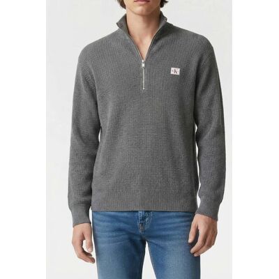 Calvin Klein Ls Ez Cotton Waffle Sweater Medium Grey Heather Taille: XL Pulls Outlet Homme Gris - Publicité Calvin Klein Ls Ez Cotton Waffle Sweater Medium Grey Heather Taille: XL Pulls Outlet Homme Gris - Publicité