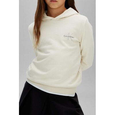 Calvin Klein Unisex Small Monogram Hoodie White Gray Taille: 12 Pulls Outlet kids Gris - Publicité Calvin Klein Unisex Small Monogram Hoodie White Gray Taille: 12 Pulls Outlet kids Gris - Publicité