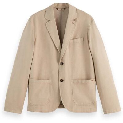 Scotch & Soda Relaxed-fit Cotton Linen Twill 2-button Blazer Plaza Taupe Taille: S Blazers Outlet Homme Blanche - Publicité Scotch & Soda Relaxed-fit Cotton Linen Twill 2-button Blazer Plaza Taupe Taille: S Blazers Outlet Homme Blanche - Publicité