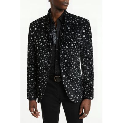 John Varvatos Slim Fit Convertible Peak Lapel Button F Black Taille: 48 Blazers Outlet Homme Le Noir - Publicité John Varvatos Slim Fit Convertible Peak Lapel Button F Black Taille: 48 Blazers Outlet Homme Le Noir - Publicité