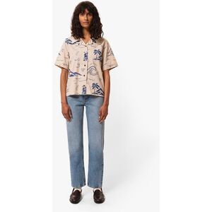 Nudie Jeans Co Nudie Jeans Moa Waves Hawaii Shirt Ecru Taille: S Chemises à boutons Outlet Femme Marron - Publicité Nudie Jeans Co Nudie Jeans Moa Waves Hawaii Shirt Ecru Taille: S Chemises à boutons Outlet Femme Marron - Publicité