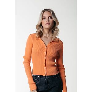 Colourful Rebel Nori Fine Knit Cropped Longsleeve Polo Tangerine Taille: S/M Cardigans Outlet Femme Orange - Publicité Colourful Rebel Nori Fine Knit Cropped Longsleeve Polo Tangerine Taille: S/M Cardigans Outlet Femme Orange - Publicité