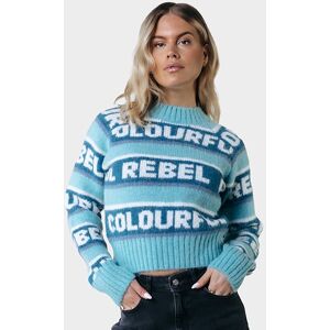 Colourful Rebel Ximenia Cr Intarsia Knitted Sweater Blue Taille: L Pulls en Maille Outlet Femme Bleu - Publicité Colourful Rebel Ximenia Cr Intarsia Knitted Sweater Blue Taille: L Pulls en Maille Outlet Femme Bleu - Publicité
