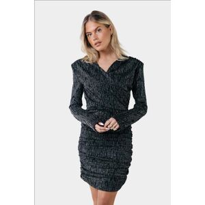 Colourful Rebel Bryssa Lurex Stripes Padded Dress Ls Metallic Silver Taille: L Robes Mini Outlet Femme Gris - Publicité Colourful Rebel Bryssa Lurex Stripes Padded Dress Ls Metallic Silver Taille: L Robes Mini Outlet Femme Gris - Publicité
