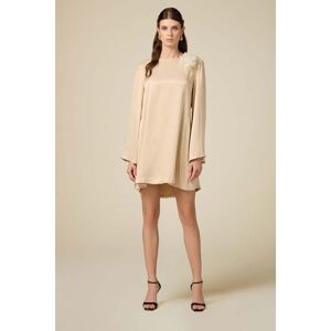 Oltre Long-sleeved Satin Dress Beige Taille: 48 Robes Mini Outlet Femme Marron - Publicité Oltre Long-sleeved Satin Dress Beige Taille: 48 Robes Mini Outlet Femme Marron - Publicité