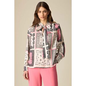 Oltre Patterned Satin Blouse White Taille: 40 Chemisiers Outlet Femme Blanche - Publicité Oltre Patterned Satin Blouse White Taille: 40 Chemisiers Outlet Femme Blanche - Publicité