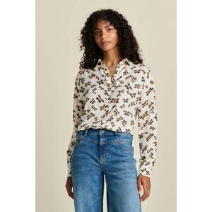 POM Amsterdam Blouse - Milly Butterfly Ecru Taille: 34 Chemisiers Outlet Femme Marron - Publicité POM Amsterdam Blouse - Milly Butterfly Ecru Taille: 34 Chemisiers Outlet Femme Marron - Publicité