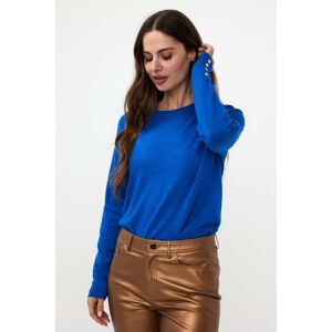 Esqualo Sweater Gathering Button Details Basic Knit Brilliant Blue Taille: XXL Pulls Outlet Femme Bleu - Publicité Esqualo Sweater Gathering Button Details Basic Knit Brilliant Blue Taille: XXL Pulls Outlet Femme Bleu - Publicité