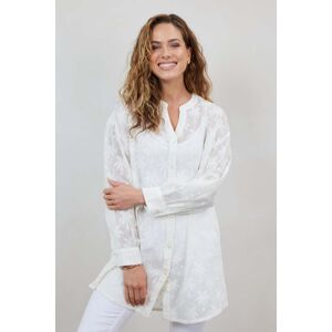 DIDI Tunic Palm Jacquard In Snow White Taille: 40 Chemises à boutons Outlet Femme Blanche - Publicité DIDI Tunic Palm Jacquard In Snow White Taille: 40 Chemises à boutons Outlet Femme Blanche - Publicité