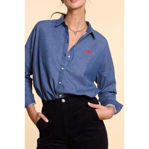 ICode Authentic Blue Denim Shirt With Heart Embroidery Authentic B Taille: M Chemises à boutons Outlet Femme Bleu - Publicité ICode Authentic Blue Denim Shirt With Heart Embroidery Authentic B Taille: M Chemises à boutons Outlet Femme Bleu - Publicité
