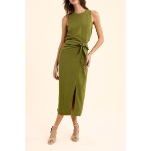 ICode Flowy Khaki Midi Skirt With Side Tie Khaki Taille: 38 Jupes Outlet Femme Marron - Publicité ICode Flowy Khaki Midi Skirt With Side Tie Khaki Taille: 38 Jupes Outlet Femme Marron - Publicité