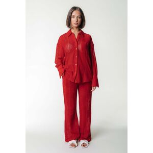 Colourful Rebel Melody Crochet Straight Pants Poppy Red Taille: M Pantalons droits Outlet Femme Rouge - Publicité Colourful Rebel Melody Crochet Straight Pants Poppy Red Taille: M Pantalons droits Outlet Femme Rouge - Publicité