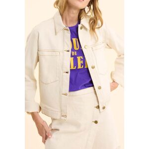 ICode Off-white Denim Jacket With Ochre Stitching Ecru Taille: 42 Vestes courtes Outlet Femme Bleu - Publicité ICode Off-white Denim Jacket With Ochre Stitching Ecru Taille: 42 Vestes courtes Outlet Femme Bleu - Publicité