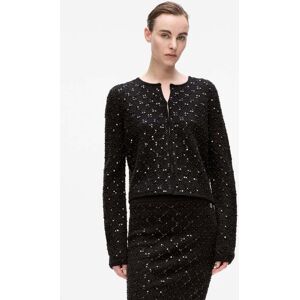 Karl Lagerfeld Black Embellished Knit Cardigan Taille: XS Cardigans Outlet Femme Noir - Publicité Karl Lagerfeld Black Embellished Knit Cardigan Taille: XS Cardigans Outlet Femme Noir - Publicité
