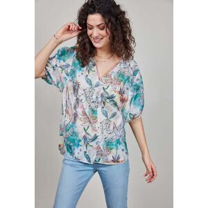 DIDI Blouse Flirt In Offwhite With Palm Festival Print Taille: 34 Chemisiers Outlet Femme Blanc - Publicité DIDI Blouse Flirt In Offwhite With Palm Festival Print Taille: 34 Chemisiers Outlet Femme Blanc - Publicité