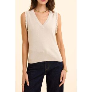 ICode Sleeveless Gold Sweater Lurex Knit Ecru Taille: XL Pulls Outlet Femme Jaune - Publicité ICode Sleeveless Gold Sweater Lurex Knit Ecru Taille: XL Pulls Outlet Femme Jaune - Publicité