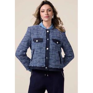 Oltre Tweed Jacket With Denim Details Blue Taille: 38 Vestes courtes Outlet Femme Bleu - Publicité Oltre Tweed Jacket With Denim Details Blue Taille: 38 Vestes courtes Outlet Femme Bleu - Publicité