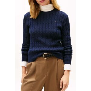 Tommy Hilfiger Cable Knit Crew Neck Jumper Dark Night Navy Taille: L Pulls en Maille Outlet Femme Le Noir - Publicité Tommy Hilfiger Cable Knit Crew Neck Jumper Dark Night Navy Taille: L Pulls en Maille Outlet Femme Le Noir - Publicité