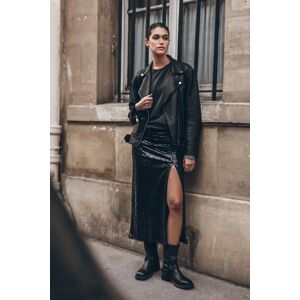 Mikuta The Black Long Slit Sequin Skirt Taille: M Jupes longues Outlet Femme Le Noir - Publicité Mikuta The Black Long Slit Sequin Skirt Taille: M Jupes longues Outlet Femme Le Noir - Publicité