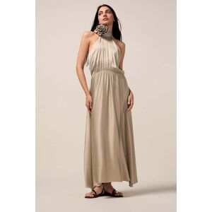 Oltre Long Satin Dress With Flower Beige Taille: 44 Robes longues Outlet Femme Marron - Publicité Oltre Long Satin Dress With Flower Beige Taille: 44 Robes longues Outlet Femme Marron - Publicité
