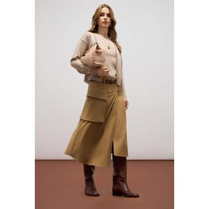Oltre Fluid Midi A-line Skirt With Panel Brown Taille: 44 Jupes Outlet Femme Marron - Publicité Oltre Fluid Midi A-line Skirt With Panel Brown Taille: 44 Jupes Outlet Femme Marron - Publicité