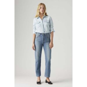 Levis Levi's Ribcage Straight Ankle Cotton Linen Jeans Blue Taille: W25L27 Pantalons droits Outlet Femme Blanche - Publicité Levis Levi's Ribcage Straight Ankle Cotton Linen Jeans Blue Taille: W25L27 Pantalons droits Outlet Femme Blanche - Publicité