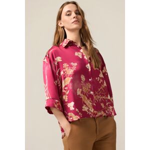 Oltre Patterned Satin Shirt Fuchsia Taille: XL Chemises à boutons Outlet Femme Rose - Publicité Oltre Patterned Satin Shirt Fuchsia Taille: XL Chemises à boutons Outlet Femme Rose - Publicité