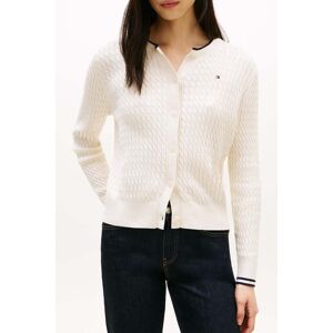 Tommy Hilfiger Cable Knit Cardigan Ivory Petal Tipping Taille: M Vestes Outlet Femme Blanche - Publicité Tommy Hilfiger Cable Knit Cardigan Ivory Petal Tipping Taille: M Vestes Outlet Femme Blanche - Publicité