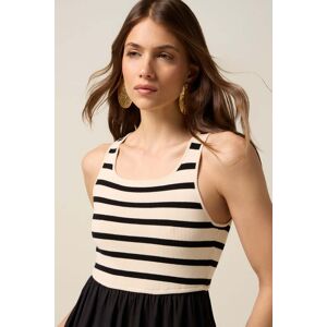 Oltre Long Dress With Striped Section Black Taille: XL Robes Outlet Femme Le Noir - Publicité Oltre Long Dress With Striped Section Black Taille: XL Robes Outlet Femme Le Noir - Publicité